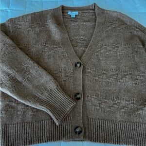 Topshop Brown Cardigan Sweater